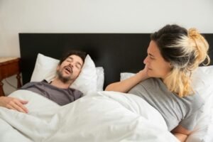 man snoring